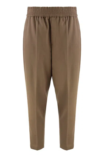 BRUNELLO CUCINELLI BRUNELLO CUCINELLI WOOL BLEND TROUSERS