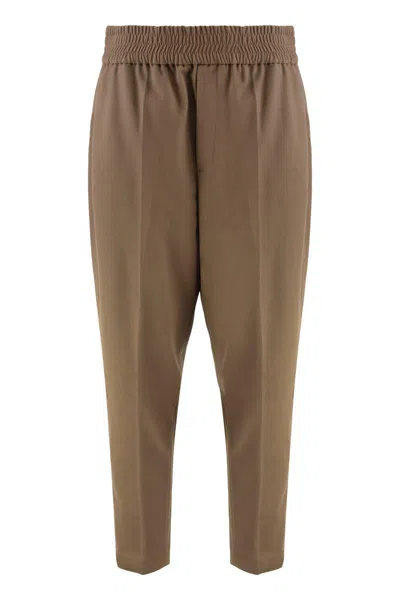 BRUNELLO CUCINELLI BRUNELLO CUCINELLI WOOL BLEND TROUSERS