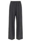 Brunello Cucinelli Grey Pants With Elastic Waist In Gray