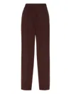 Brunello Cucinelli Wool Blend Trousers In Red