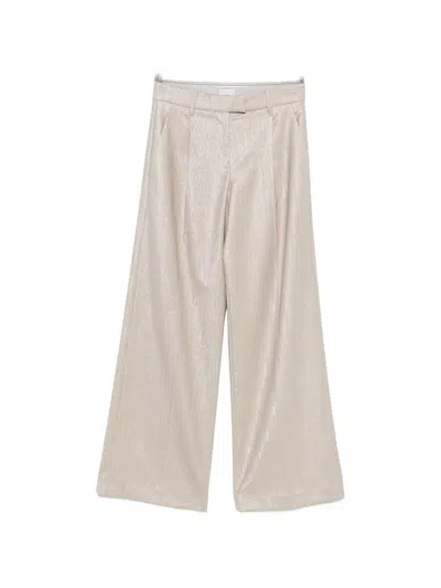 Brunello Cucinelli Wool Blend Trousers In Neutral