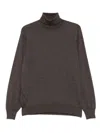 Brunello Cucinelli Wool Blend Turtleneck Sweater Clothing In Gray