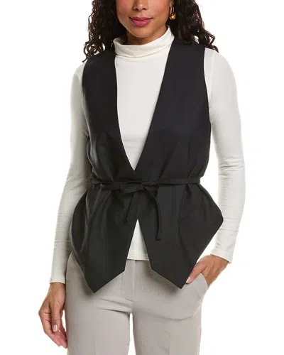 Brunello Cucinelli Bead-embellished Wool-blend Vest In Midnight Blue