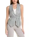 Brunello Cucinelli Sleeveless Belted Waistcoat In Multi