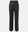 Brunello Cucinelli Cropped Wool-blend Straight-leg Pants In Black