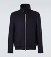 Brunello Cucinelli Blue Double Wool Flannel Bomber Jacket