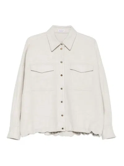 Brunello Cucinelli Wool Blouson In White