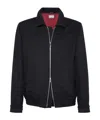 Brunello Cucinelli High Collar Wool Bomber Jacket In Black