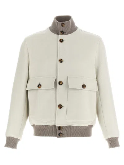 BRUNELLO CUCINELLI BRUNELLO CUCINELLI WOOL BOMBER JACKET