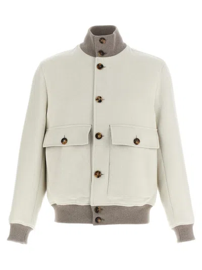 BRUNELLO CUCINELLI BRUNELLO CUCINELLI WOOL BOMBER JACKET