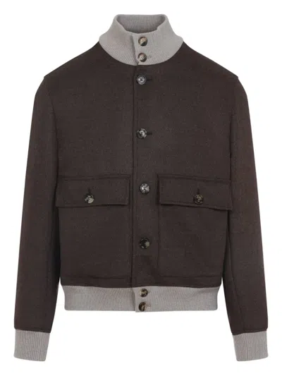 BRUNELLO CUCINELLI WOOL BOMBER JACKET