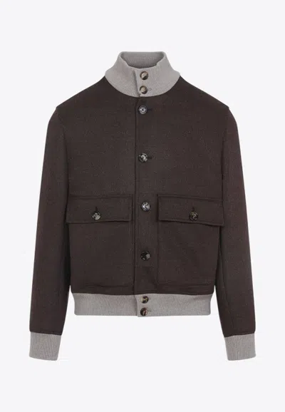 BRUNELLO CUCINELLI WOOL BOMBER JACKET