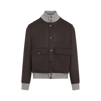 BRUNELLO CUCINELLI BRUNELLO CUCINELLI WOOL BOMBER JACKET MEN