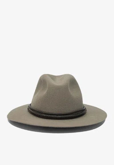 Brunello Cucinelli Wool Bucket Hat In Brown