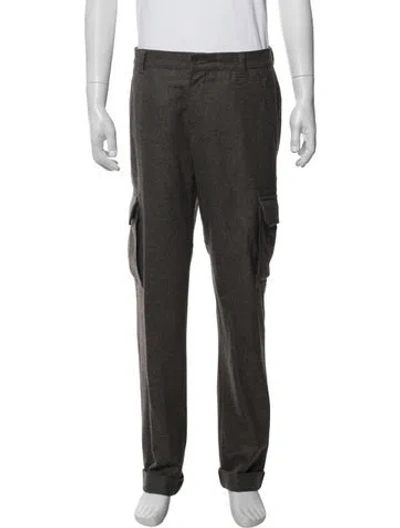 Pre-owned Brunello Cucinelli Wool Cargo Pants In Brown