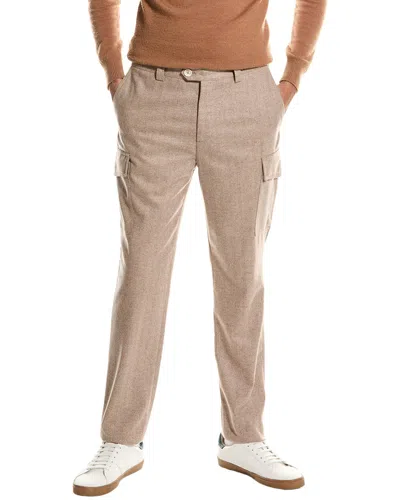 Brunello Cucinelli Wool Cargo Pants In Neutral