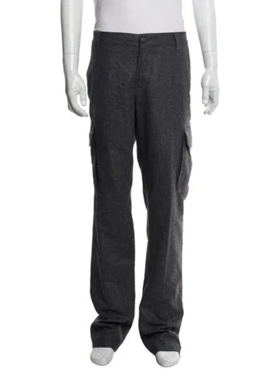 Pre-owned Brunello Cucinelli Wool Cargo Pants In Gray