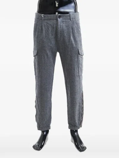 Brunello Cucinelli Wool Cargo Pants In Gray