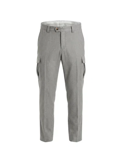 Brunello Cucinelli Wool Cargo Pants In Gray