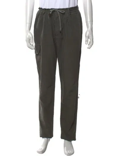 Pre-owned Brunello Cucinelli Wool Cargo Pants In Green