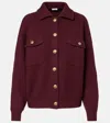 Brunello Cucinelli Wool, Cashmere, And Silk Cardigan In Red