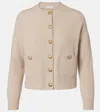Brunello Cucinelli Wool, Cashmere, And Silk Cardigan In Neutral