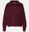 Brunello Cucinelli Wool, Cashmere, And Silk Sweater In Burgundy