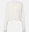 Brunello Cucinelli Wool, Cashmere, And Silk Sweater In White