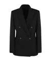 Brunello Cucinelli Double-breasted Fitted Blazer In Black