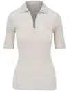Brunello Cucinelli Wool-cashmere-blend Zipped Top In Neutrals