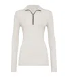 Brunello Cucinelli Virgin Wool-cashmere Rib-knit Sweater In White