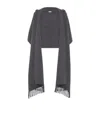 Brunello Cucinelli Wool-cashmere Hooded Scarf In Grey