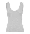 Brunello Cucinelli Ribbed-knit Vest Top In Grey