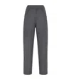 Brunello Cucinelli Wool-cashmere Twill Flannel Baggy Trousers In Gray