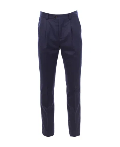 Brunello Cucinelli Wool Casual Pants In Blue