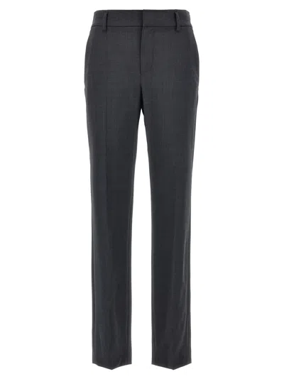 Brunello Cucinelli Wool Cigarette Pants In Gray