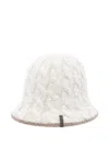Brunello Cucinelli Cable-knit Sequined Bucket Hat