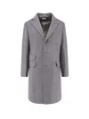 Brunello Cucinelli Men Wool Coat In Gray