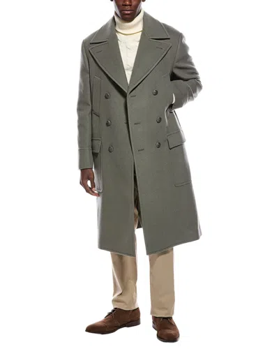 Brunello Cucinelli Wool Coat In Green