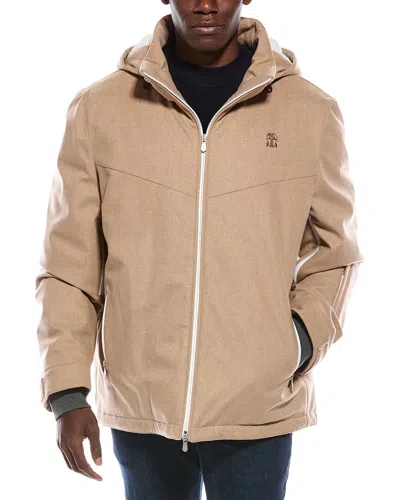 Brunello Cucinelli Wool Coat In Brown