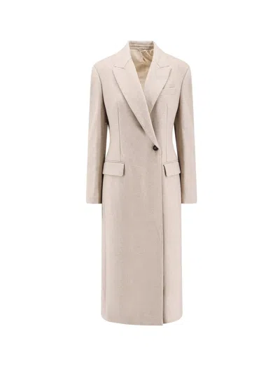 Brunello Cucinelli Coat In Beige