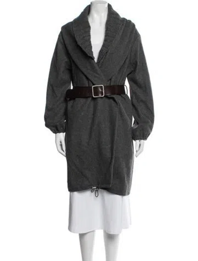 Pre-owned Brunello Cucinelli Wool Coat In Grey