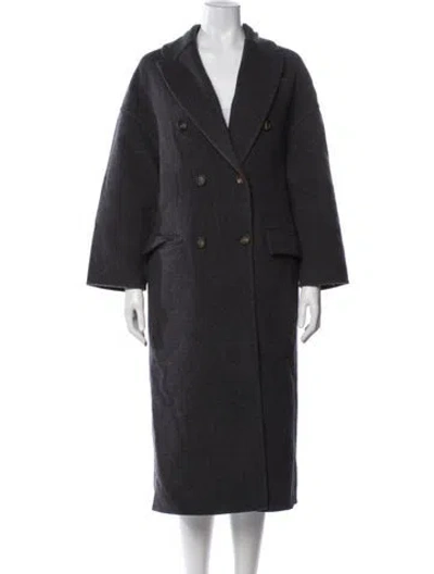 Pre-owned Brunello Cucinelli Wool Coat In Grey