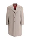 Brunello Cucinelli Wool Coat In Neutral