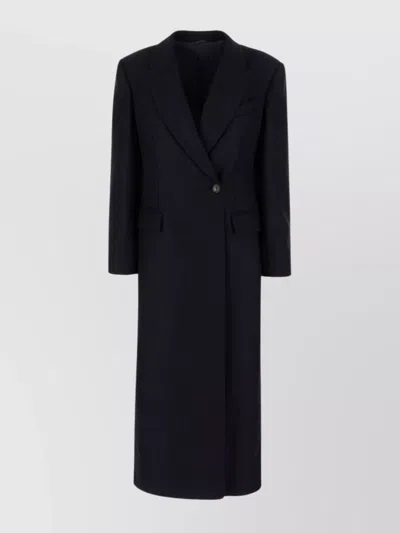 BRUNELLO CUCINELLI WOOL COAT WITH CENTRAL BACK SLIT