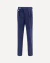 Brunello Cucinelli Men Wool Corduroy Trousers In Blue