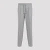 Brunello Cucinelli Wool Track Pants In Grigio Perla