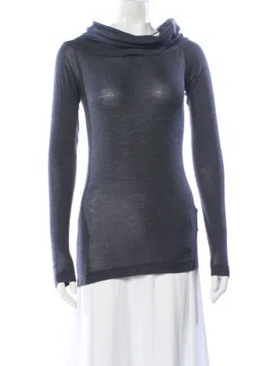 Pre-owned Brunello Cucinelli Wool Cowl Neck Sweater In Gray