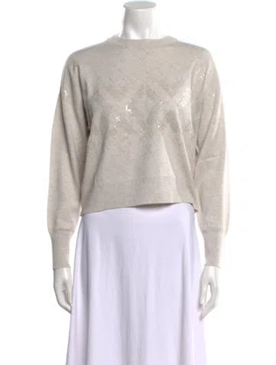 Pre-owned Brunello Cucinelli Wool Crew Neck Sweater