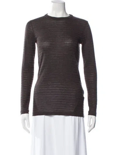 Pre-owned Brunello Cucinelli Wool Crew Neck Sweater In Black